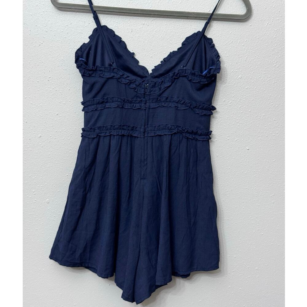 Babydoll Cami Tank Romper Sz XS Ruffle Trim Lined Mi Ami Coquette‎ Boho Cottage